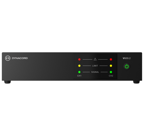 Dynacord Dynacord V600:2 Two-Channel 600W Power Amplifier For Commercial Installations (1 RU, 1/2-Rack) - Amplifiers & Receivers