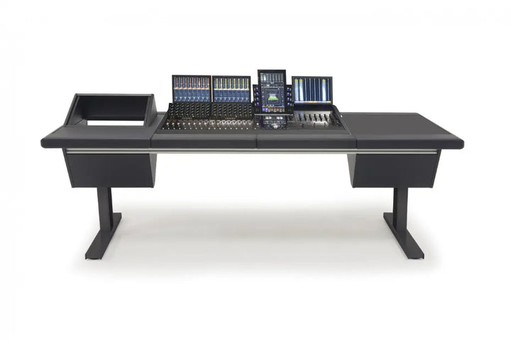 Argosy Eclipse for S4, 4 Foot Wide, 8sp Rack Left, Desk Right, Mahogany EPs, Black legs