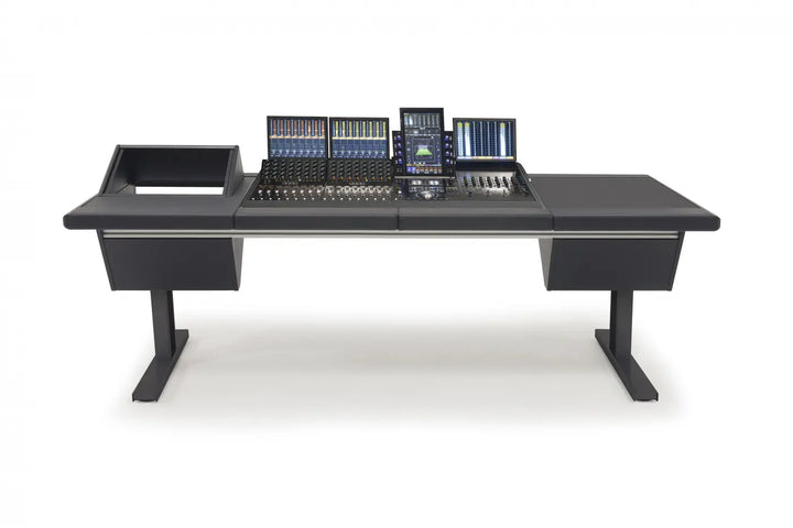 Argosy Eclipse for S4, 4 Foot Wide, 8sp Rack Left, Desk Right, Mahogany EPs, Black legs