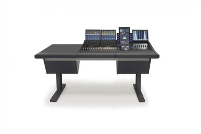 Argosy Eclipse for S4, 4 Foot Wide, Desk Left, Nothing Right, Mahogany EPs, Black legs