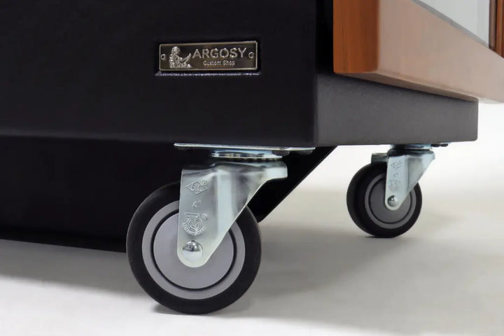 Argosy IsoBox PRO 12RU, Black Satin on Oak Trim, with Black Traceless Top, Right Door Swing