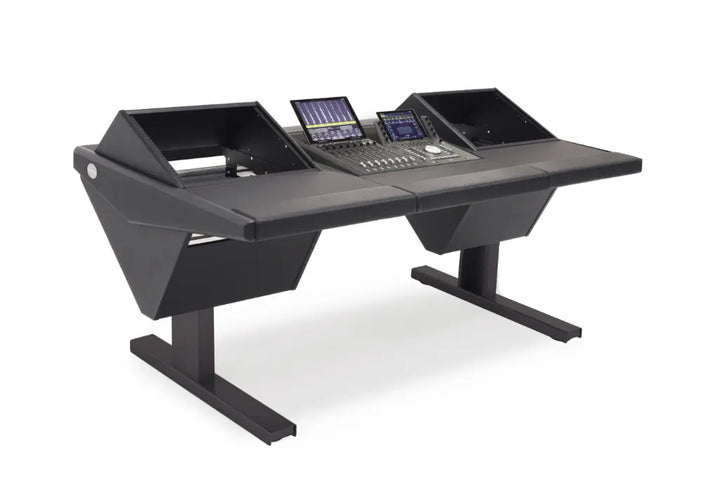 Argosy Eclipse for S1x1+D, Desk Left, 8sp Rack Right, Mahogany EPs, Black legs