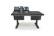 Argosy Eclipse for S4, 3 Foot Wide, Nothing Left, Desk Right, Mahogany EPs, Black legs
