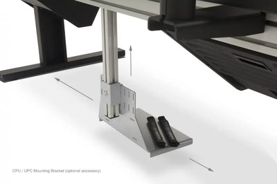 Argosy Eclipse for S4, 3 Foot Wide, 8sp Rack Left, Desk Right, Black EPs, Black legs