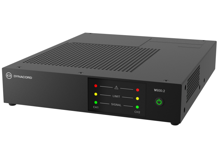 Dynacord Dynacord V600:2 Two-Channel 600W Power Amplifier For Commercial Installations (1 RU, 1/2-Rack) - Amplifiers & Receivers