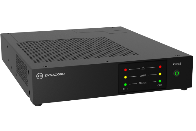 Dynacord Dynacord V600:2 Two-Channel 600W Power Amplifier For Commercial Installations (1 RU, 1/2-Rack) - Amplifiers & Receivers