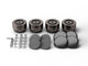 IsoAcoustics GAIA I Neo Speaker Isolation Feet (4-Pack, Dark Chrome) – set contents