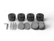IsoAcoustics GAIA II Neo Speaker Isolation Feet (4-Pack, Black) – set contents
