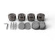 IsoAcoustics GAIA II Neo Speaker Isolation Feet (4-Pack, Dark Chrome) – set contents