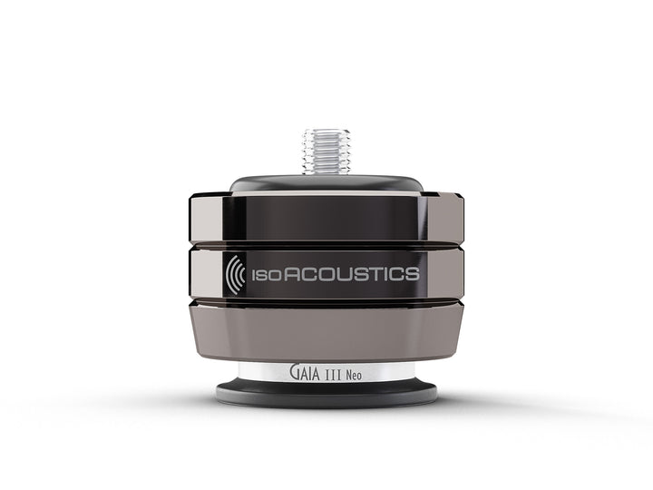 IsoAcoustics GAIA III Neo Speaker Isolation Feet (4-Pack, Dark Chrome) – single unit