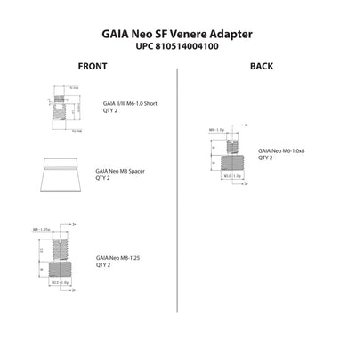 IsoAcoustics IsoAcoustics GAIA Neo SF Venere Adapter Kit for Sonus faber Venere Speakers
