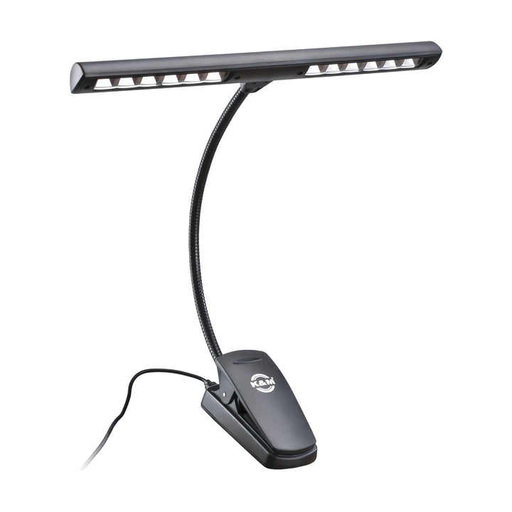 K&M 12266 Orchestra Light Rechargeable 12-LED Music Stand Light (Black)