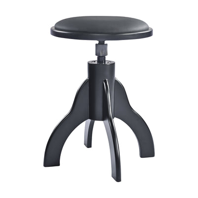 K&M K&M 13850 Piano Stool (Matte Black, Black Imitation Leather Seat)