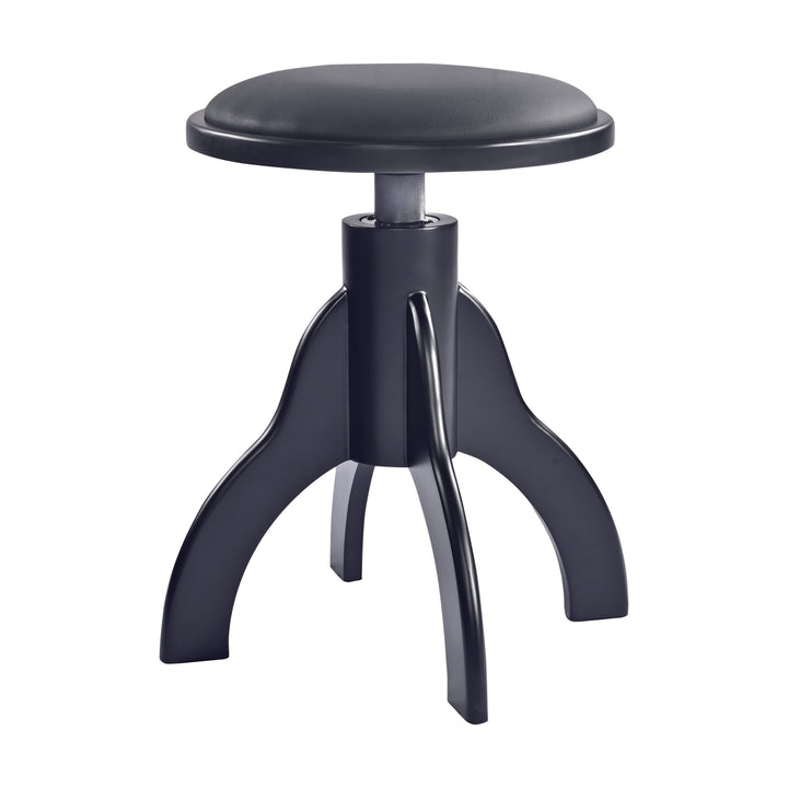 K&M 13850 Piano Stool (Matte Black, Black Imitation Leather Seat) – view 2