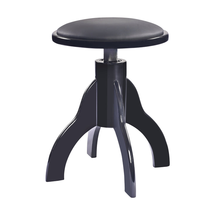K&M 13851 Piano Stool (Gloss Black, Black Imitation Leather Seat) – view 2