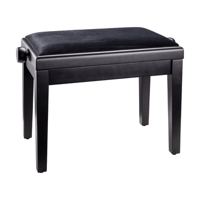 K&M K&M 13921 Piano Bench (Matte Black, Black Velour Seat)