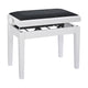 K&M 13925 Piano Bench (Matte White, Black Velour Seat) – view 2