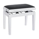 K&M 13926 Piano Bench (Matte White, Black Imitation Leather Seat) – view 2
