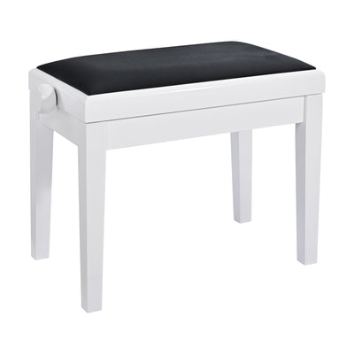K&M K&M 13927 Piano Bench (Gloss White, Black Velour Seat)