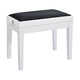 K&M 13927 Piano Bench (Gloss White, Black Velour Seat)