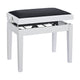 K&M 13927 Piano Bench (Gloss White, Black Velour Seat) – view 2