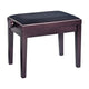 K&M 13928 Piano Bench (Matte Rosewood, Black Velour Seat)