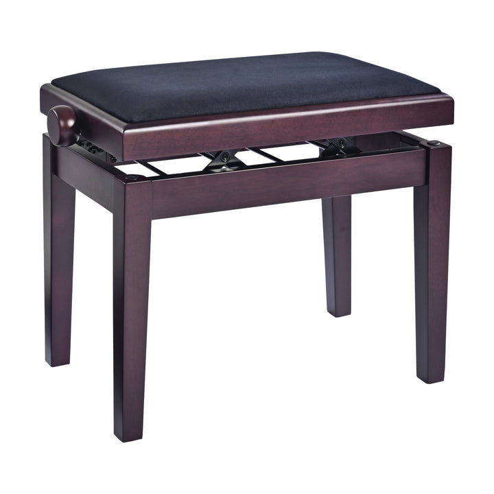 K&M 13928 Piano Bench (Matte Rosewood, Black Velour Seat) – view 2