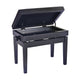 K&M 13956 Piano Bench with Sheet Music Storage (Matte Black, Black Imitation Leather Seat) – view 2