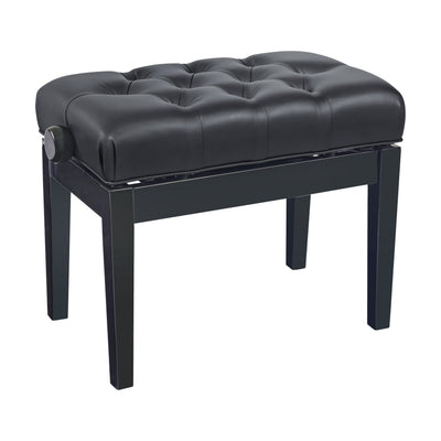 K&M K&M 13963 Hydraulic Piano Bench 470 to 570 mm (Gloss Black, Black Imitation Leather Seat)