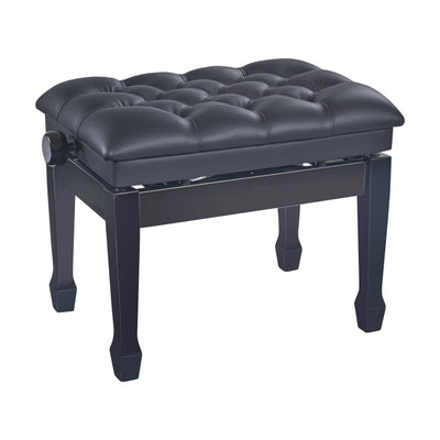 K&M K&M 13965 Hydraulic Piano Bench 490 to 590 mm (Gloss Black, Black Imitation Leather Seat)
