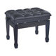 K&M 13965 Hydraulic Piano Bench 490 to 590 mm (Gloss Black, Black Imitation Leather Seat)