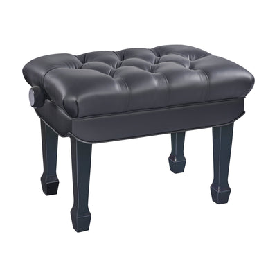 K&M K&M 13968 Hydraulic Piano Bench 490 to 590 mm (Gloss Black, Black Leather Seat)