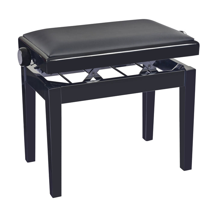 K&M 13976 Piano Bench (Gloss Black, Black Imitation Leather Seat) – view 2