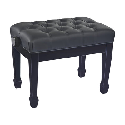 K&M K&M 13982 Deluxe Piano Bench (Gloss Black, Black Imitation Leather Seat)