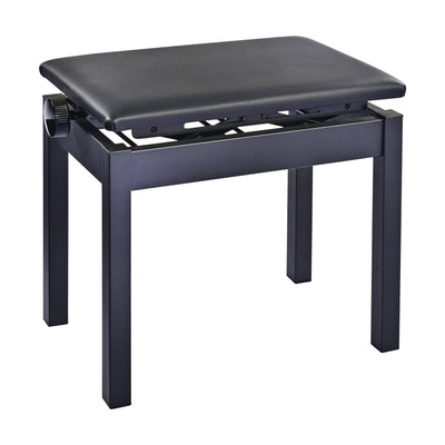 K&M K&M 13992 Metal Piano Bench (Matte Black, Black Imitation Leather Seat)