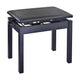 K&M 13992 Metal Piano Bench (Matte Black, Black Imitation Leather Seat)