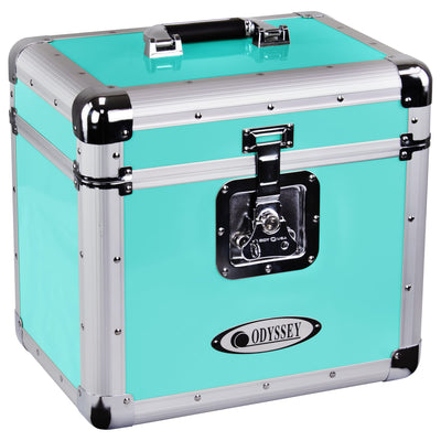 Odyssey Odyssey KLP1-VINTAGETEAL Vintage Series Utility Case for 70 x 12" Vinyl Records - Teal