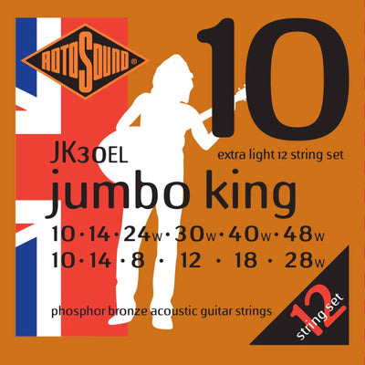 Rotosound Jumbo King JK30EL Phosphor Bronze Acoustic Guitar Strings - Instrument Accessories