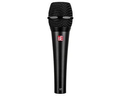 SE Electronics V7BLACK Studio-grade Handheld Microphone Supercardioid in Black – front view