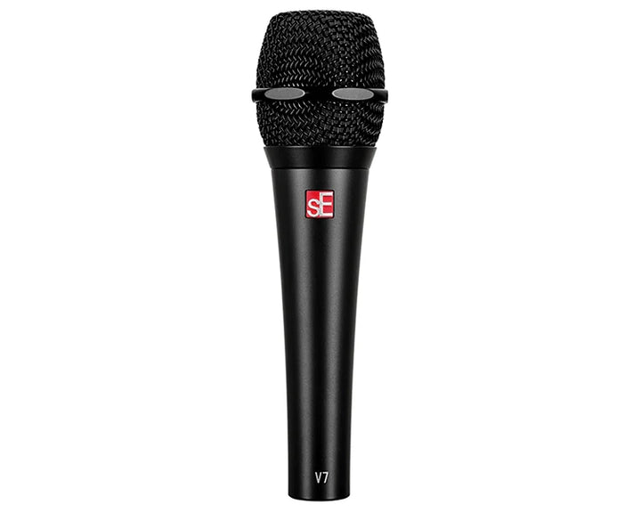 SE Electronics V7BLACK Studio-grade Handheld Microphone Supercardioid in Black – front view