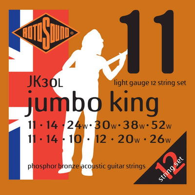 Rotosound Jumbo King JK30L Phosphor Bronze Acoustic Guitar Strings - Instrument Accessories