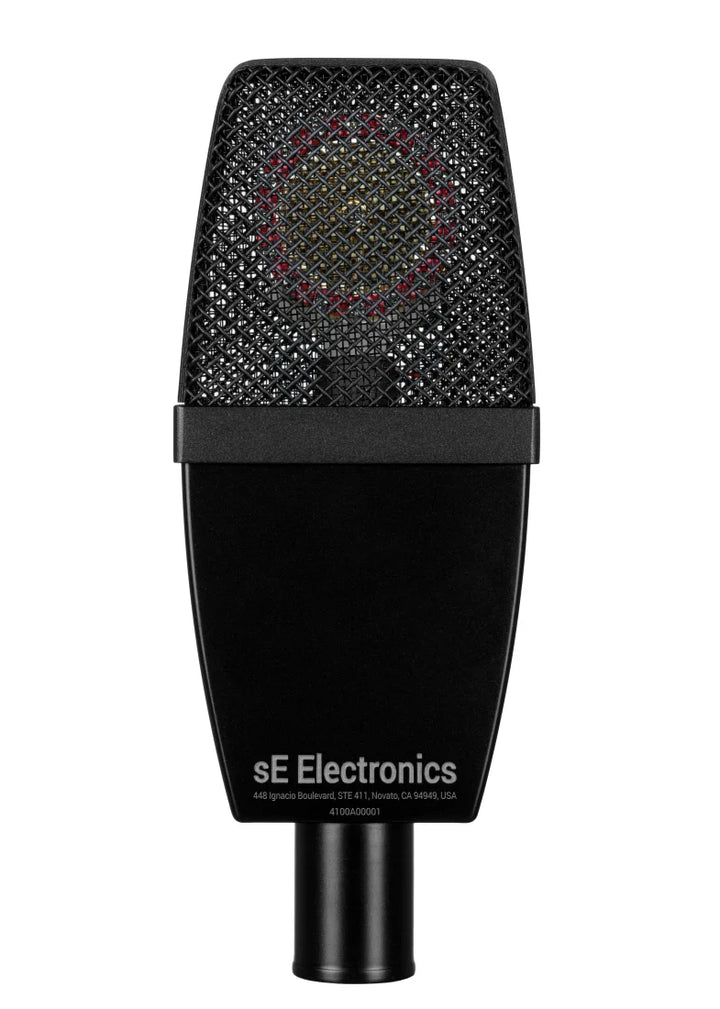 SE Electronics SE4100 Large Diaphragm Vintage Mic Cardioid Pattern w/Shockmount – three-quarter left view