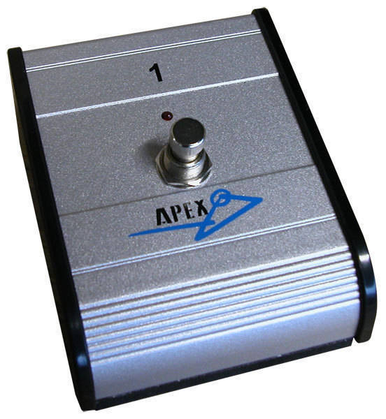 Apex AFS1 Single On/Off footswitch w/LED’s – metal - Footswitch Processors