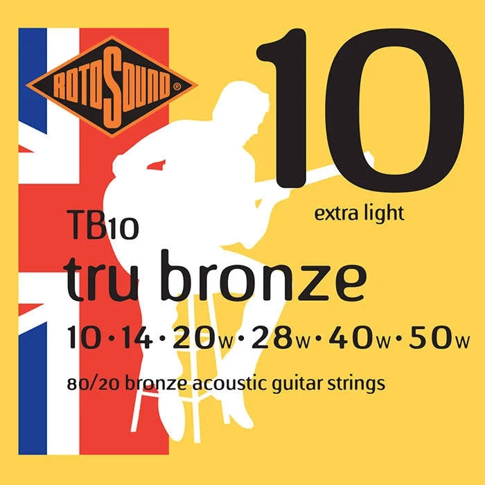 Rotosound Tru Bronze TB10 Acoustic Guitar Strings - Instrument Accessories
