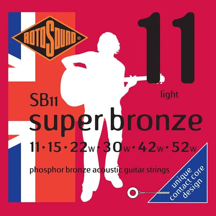 Rotosound Super Bronze SB11 Acoustic Guitar Strings - Instrument Accessories