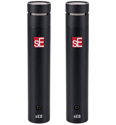 SE Electronics SE8SP Factory Matched Pair of sE8 Microphones with Mounting and Case – front view