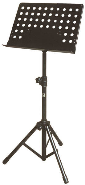 Yorkville Yorkville BS-310 Large Tripod Solid Top Music Stand with Holes (Black)