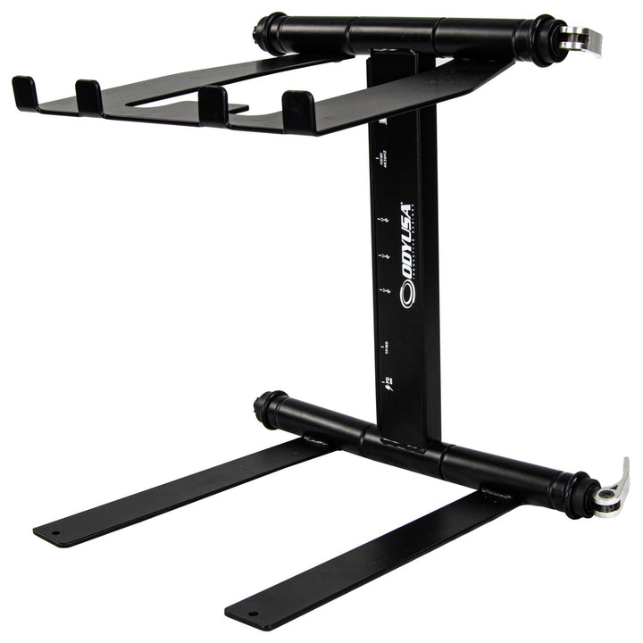 Odyssey LSTAND360PH Folding Laptop Stand for DJs with Built-In Media Hub