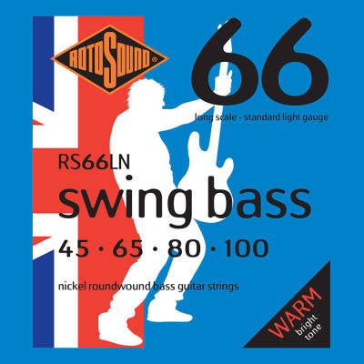 Rotosound Swing Bass 66 RS66LN Nickel 4-String Bass Strings (45-100) - Instrument Accessories