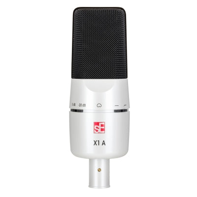 SE Electronics X1A-2CWB X1 Series Condenser Microphone and Clip - White – front view